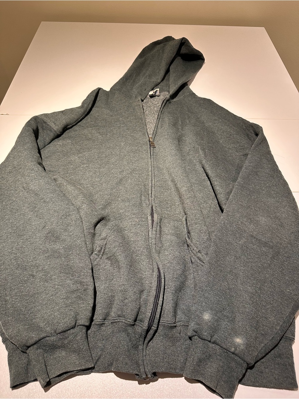 Russell Athletic Men's Charcoal Full-Zip Hoodie